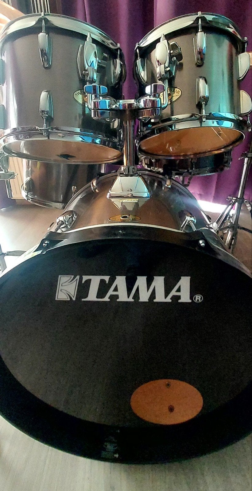 Drums TAMA SWINGSTAR complète en parfait état alu brossé, Musique & Instruments, Batteries & Percussions, Tama, Enlèvement