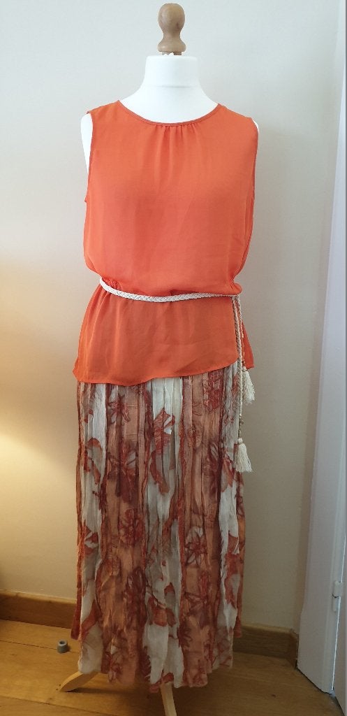 NIEUW artikel : H&M asymmetrische blouse - Maat 42, H&M, Maat 42/44 (L), Nieuw, Oranje