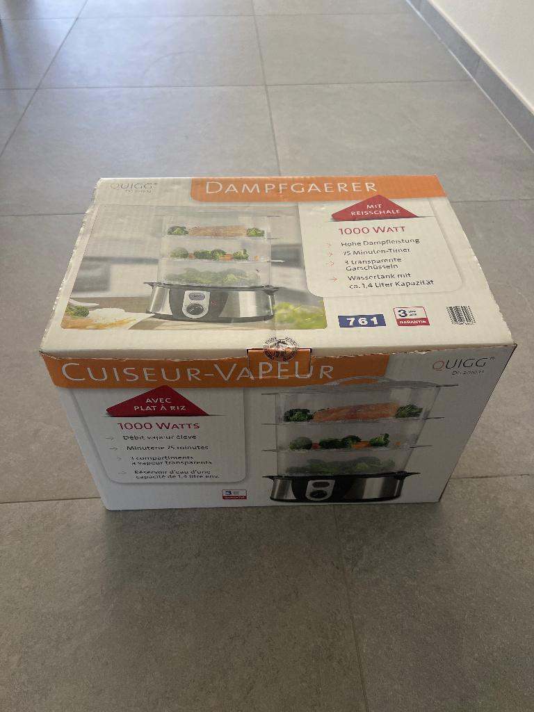 Nieuwe Quigg stoomkoker / cuiseur-vapeur 1000W –, Electroménager, Enlèvement ou Envoi, Neuf