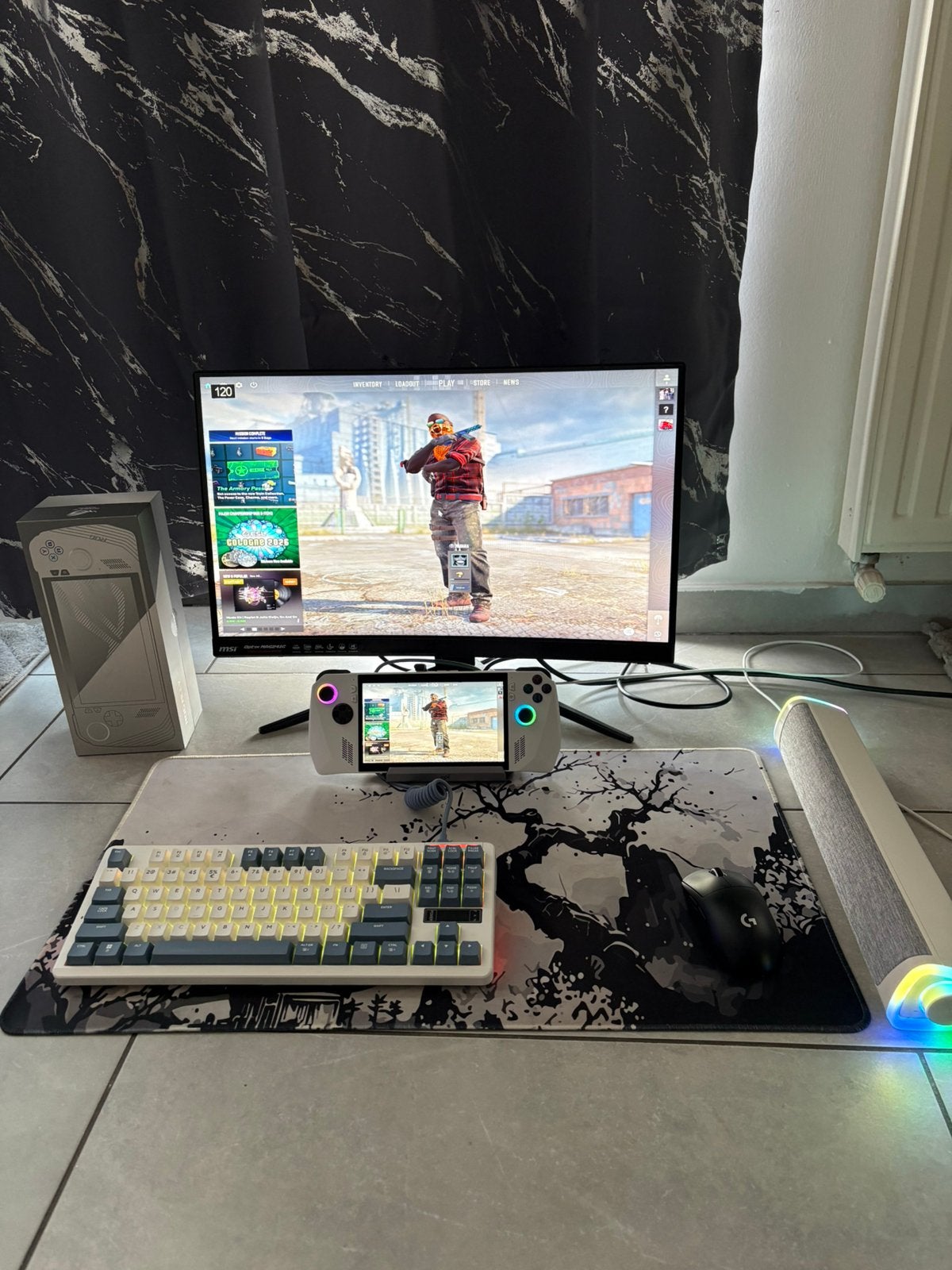 Asus Rog Ally Gaming Setup, Informatique & Logiciels, Ordinateurs de bureau, Enlèvement, Comme neuf, Avec moniteur, Gaming