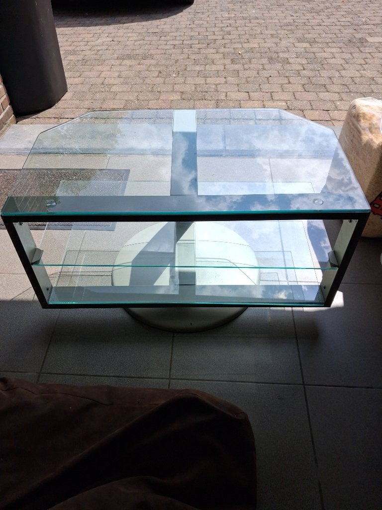 Draaibaar tv-meubel, Ophalen, Zo goed als nieuw, Glas