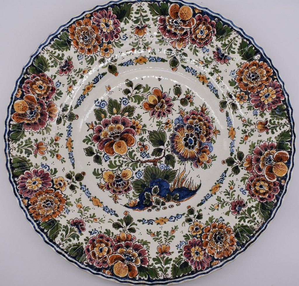 Assiette Mural Delft en porcelaine de 50cm ( poli Chrome), Antiquités & Art, Enlèvement