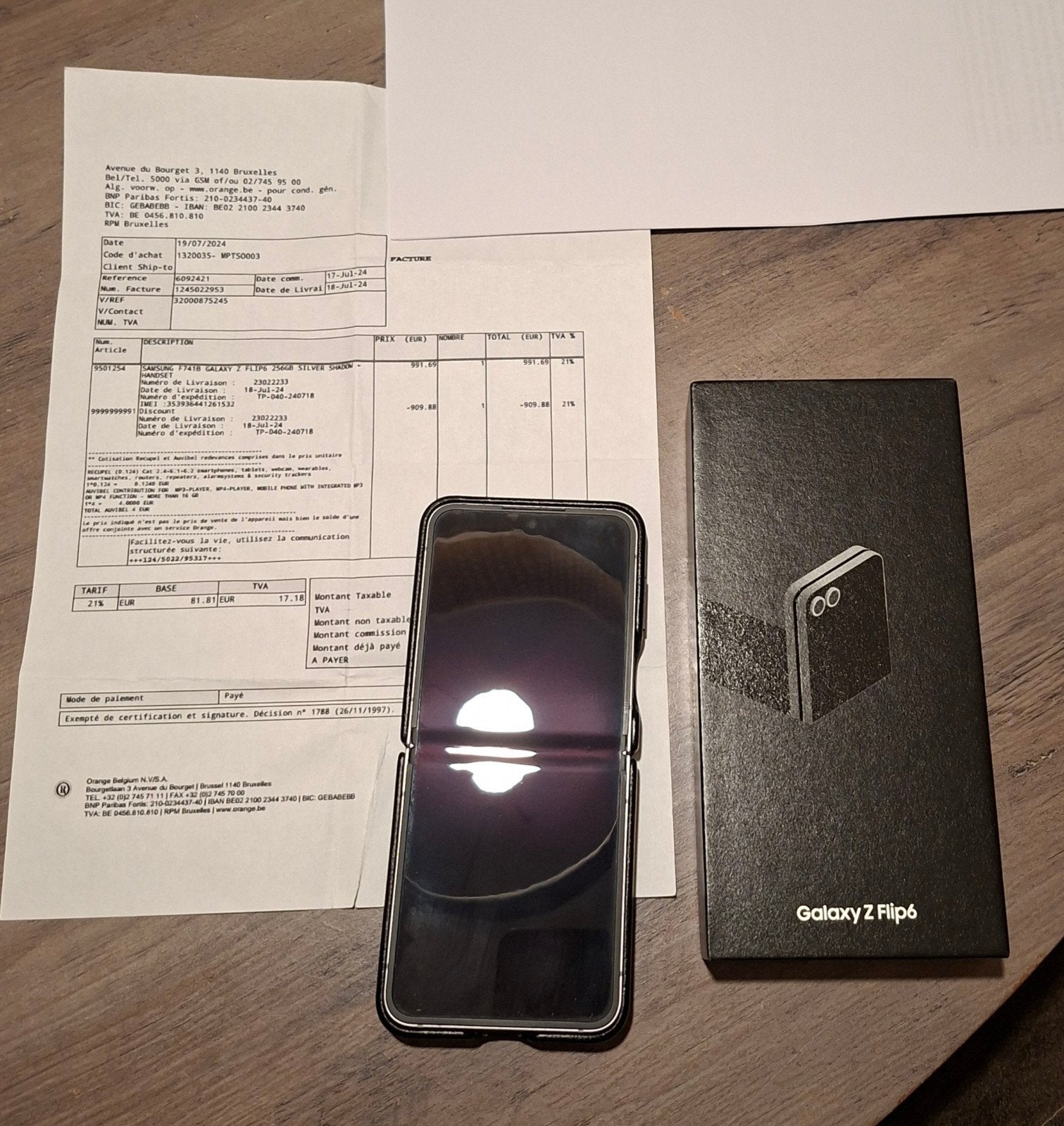 Samsung zflip 6 256g, Télécoms, 10 mégapixels ou plus, Comme neuf, Enlèvement, Sans abonnement
