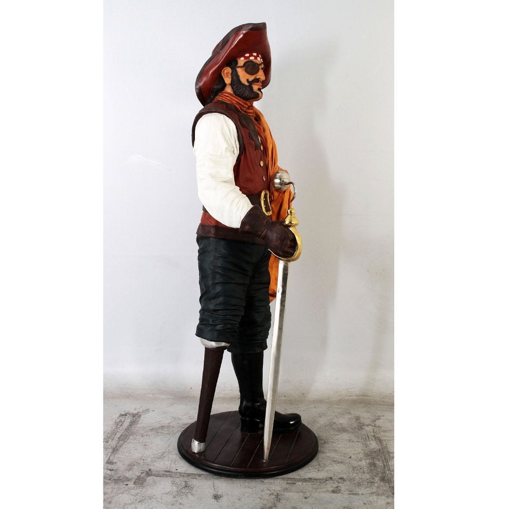 Piratenkapitein  — piratenbeeld van 195 cm - piraat, Ophalen, Nieuw