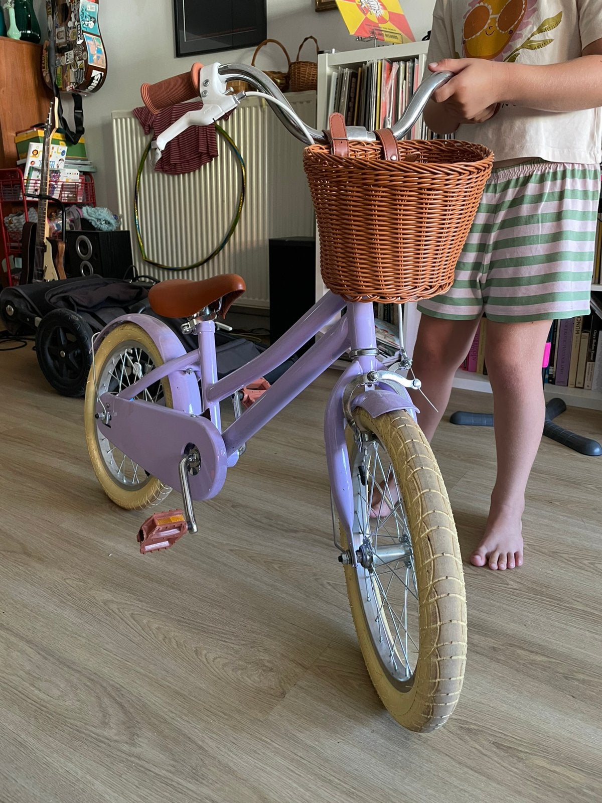 Meisjes fiets lila paar 16 inch, Enlèvement, Comme neuf, 16 pouces