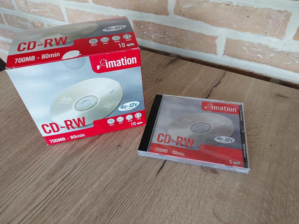 4x CD - RW 700MB - 80MIN, Informatique & Logiciels, Disques enregistrables, Enlèvement, Neuf, Cd, Réinscriptible