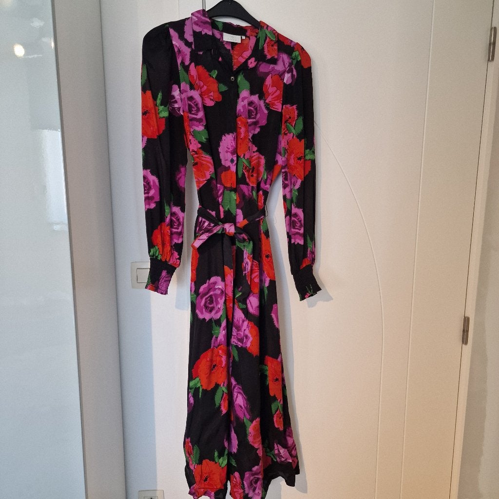 Gebloemde lange jurk Kaffe 36, Kleding | Dames, Meerkleurig, Kaffe, Nieuw, Ophalen of Verzenden