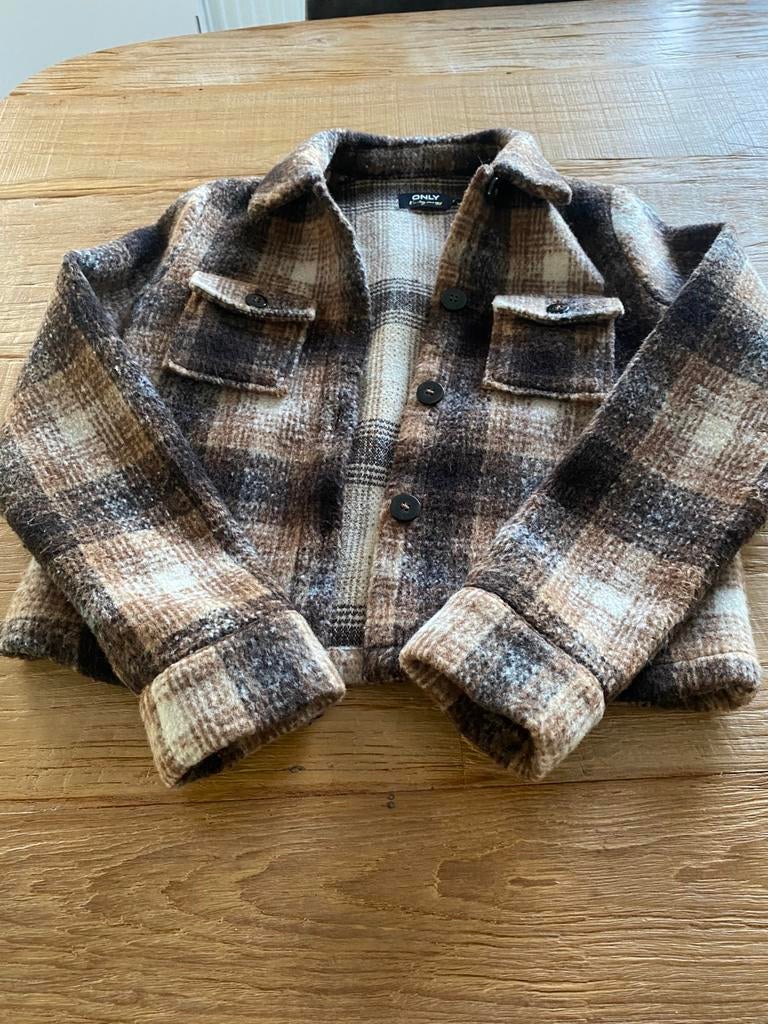 Bruin geruit vestje xs, Ophalen, Zo goed als nieuw, Maat 34 (XS) of kleiner, Bruin