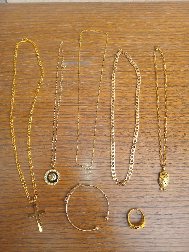 lot vergulde sieraden, Handtassen en Accessoires, Kettingen, Ophalen of Verzenden, Zo goed als nieuw, Goud, Goud