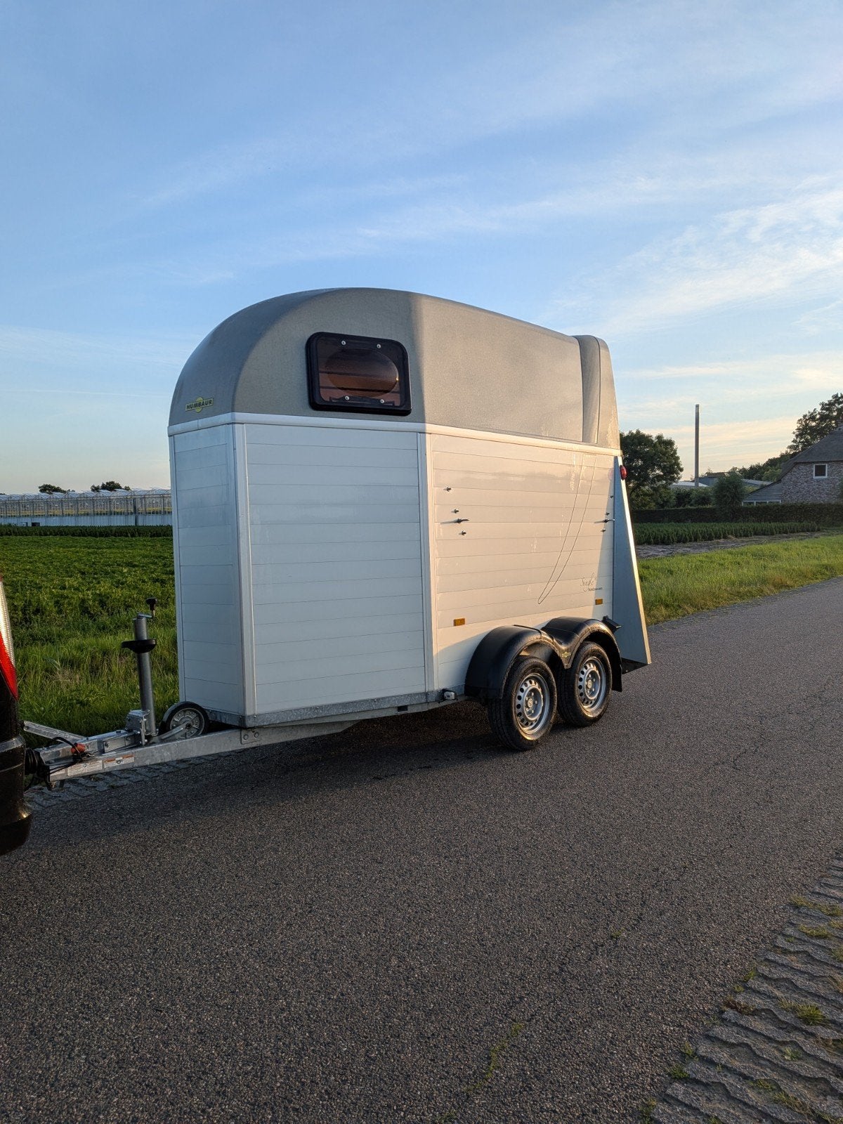 Humbaur 1'5 paards trailer 2018, Dieren en Toebehoren, Ophalen, Zo goed als nieuw, Aluminium, 1½-paards trailer