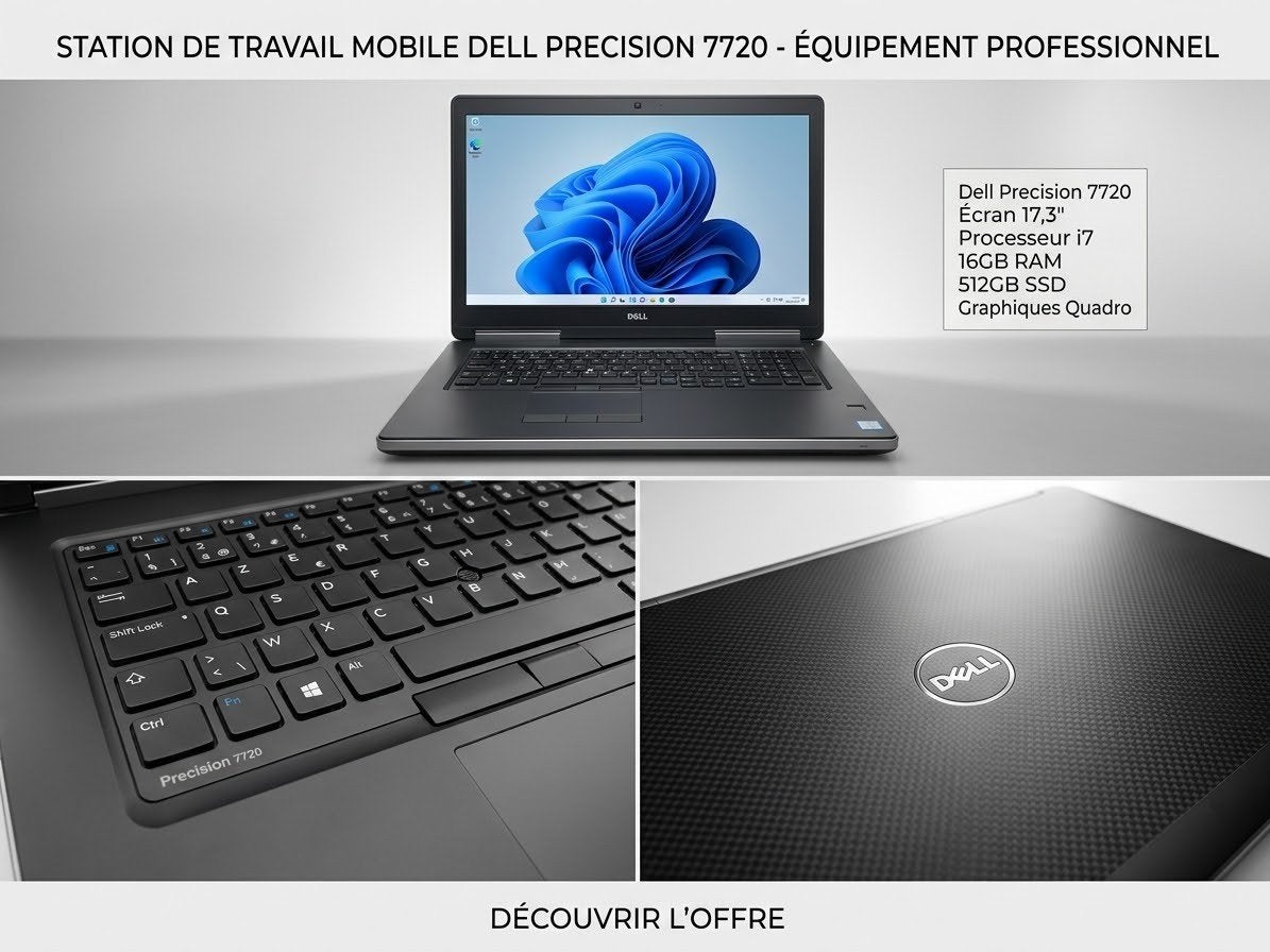 Dell Precision 7720 – i7 / 32 Go RAM / Quadro P3000 6 Go / S, Informatique & Logiciels, Enlèvement, SSD
