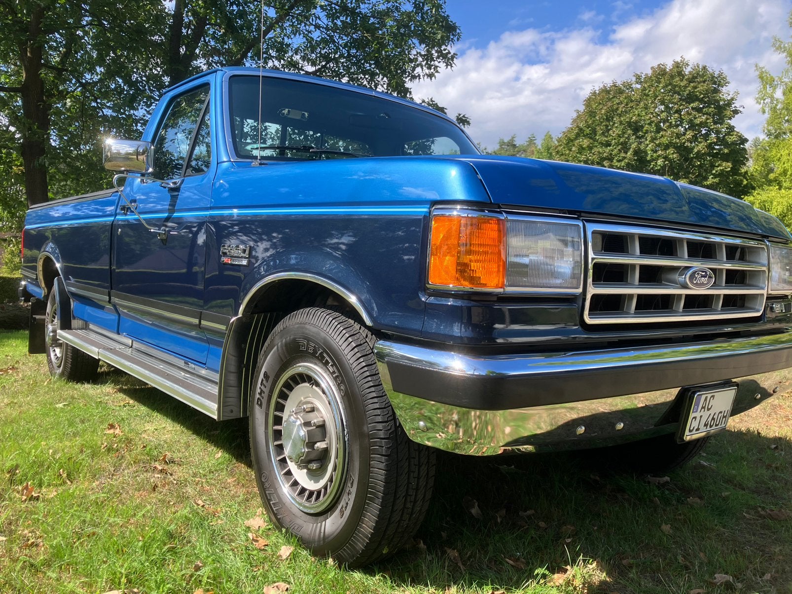 Nieuwstaat Ford F 250 xlt Lariat 1988, Auto's, Oldtimers, Automaat, Multifunctioneel stuurwiel, Blauw, Particulier