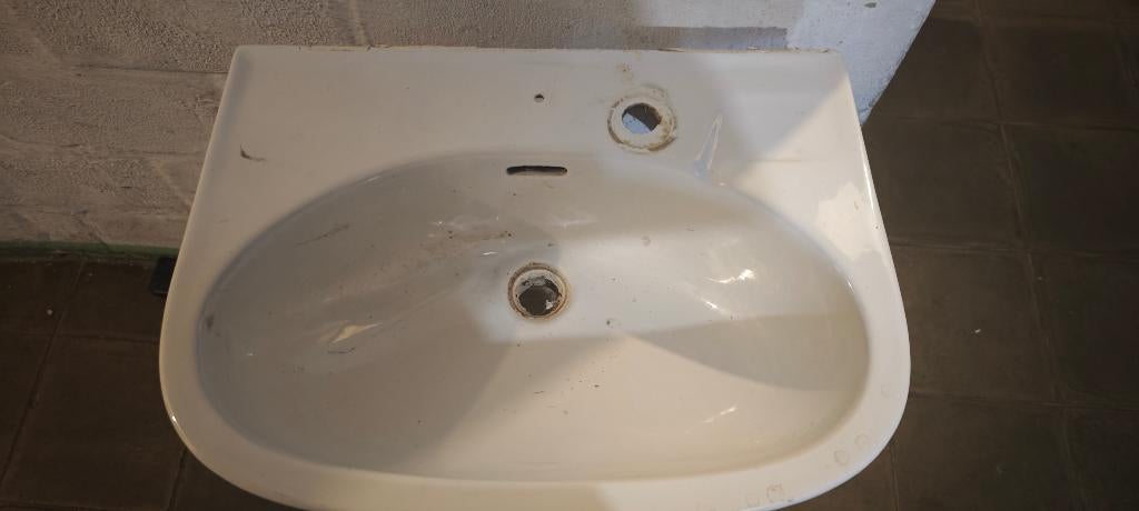 Évier en émail de 50 cm largueur, 25 à 50 cm, Lavabo ou Évier, Enlèvement, Utilisé