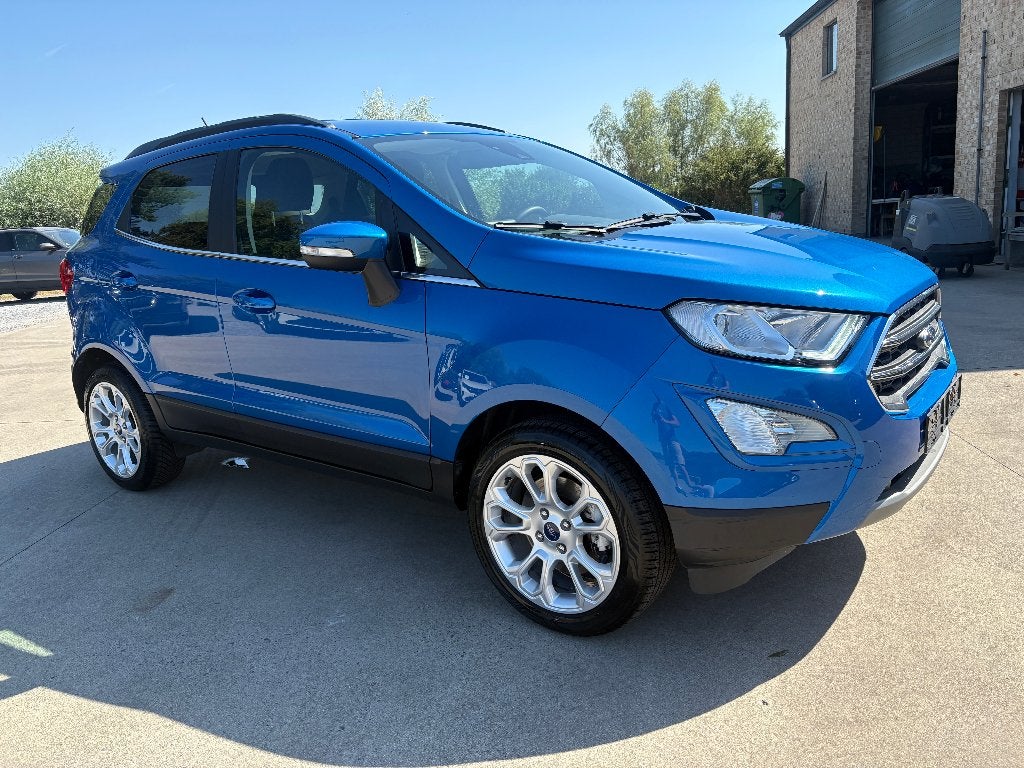 Ford Ecosport 1.0 125 pk EcoBoost Titanium + Veel opties, Voorwielaandrijving, Dealer onderhouden, Blauw, Leder en Stof