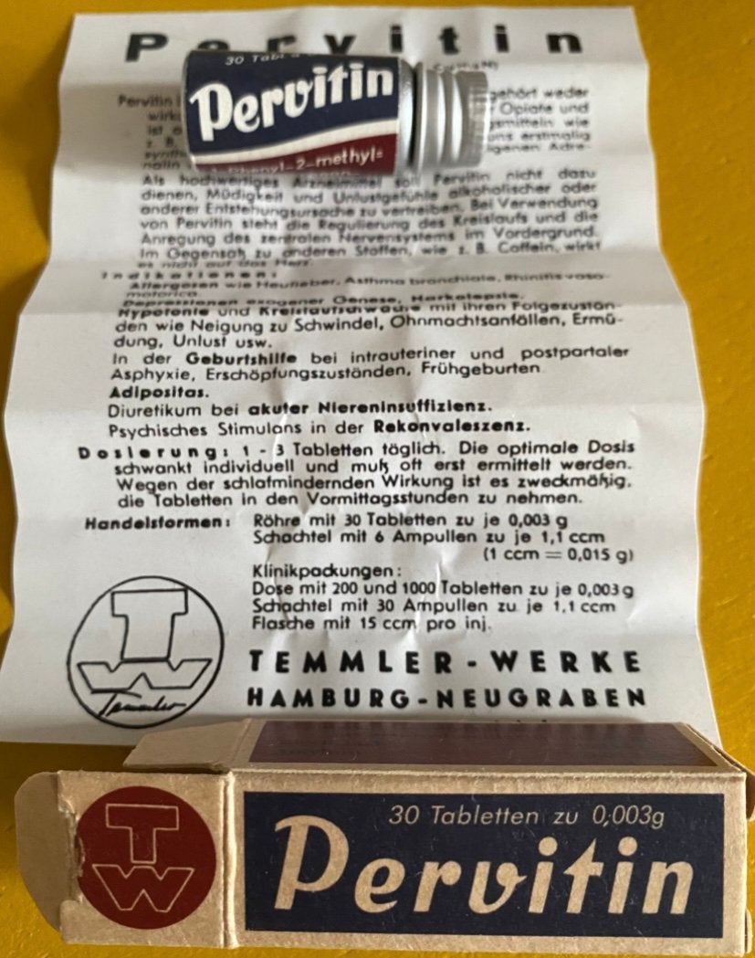 Pervitin Pervitine Duits wo2, Verzenden