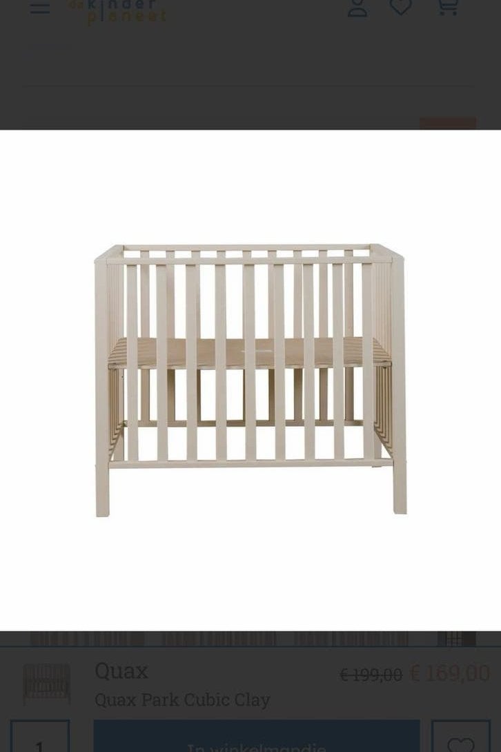Quax Box Cubic in de kleur Clay, Kinderen en Baby's, Babyparken, Ophalen, Zo goed als nieuw, Rechthoekig