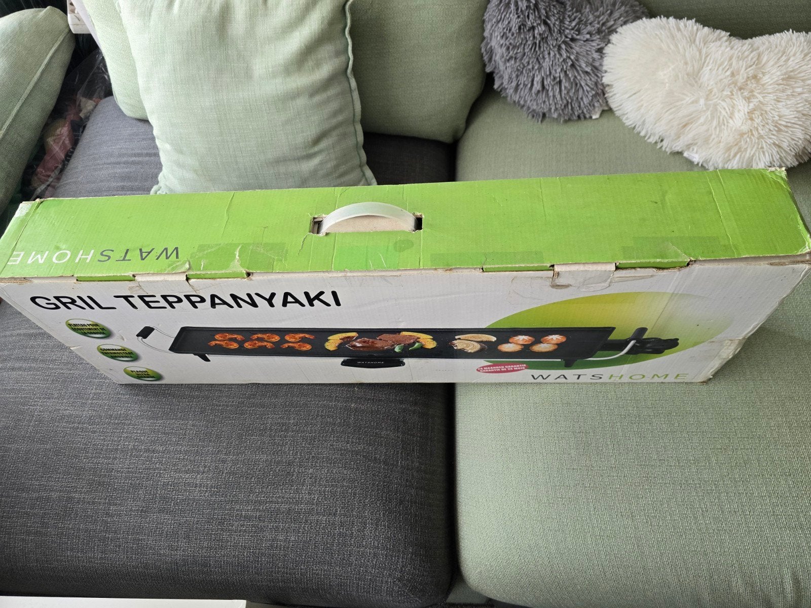 WatsHome Electric Teppanyaki Grill Plate 73x23cm, Electroménager, Enlèvement, Utilisé, Gril de table