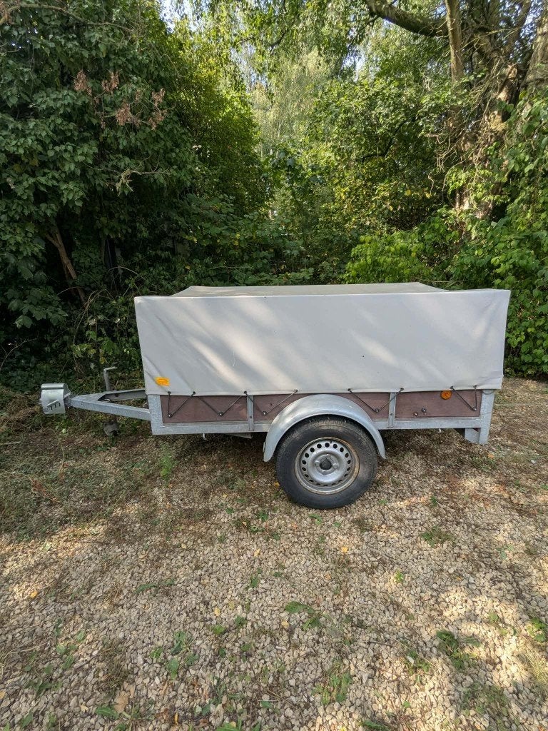 Aanhangwagen met huif 750kg enkele as, Enlèvement, Utilisé