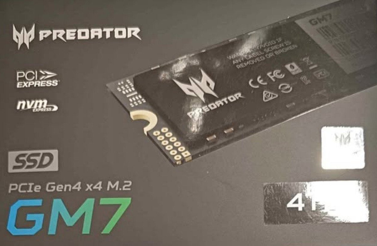 M.2 Predator GM7 4TB Gen 4 Gen 4 NVMe PCIe 4.0 SSD NIEUW VER, Computers en Software, Harde schijven, Intern, Console, SSD, Nieuw