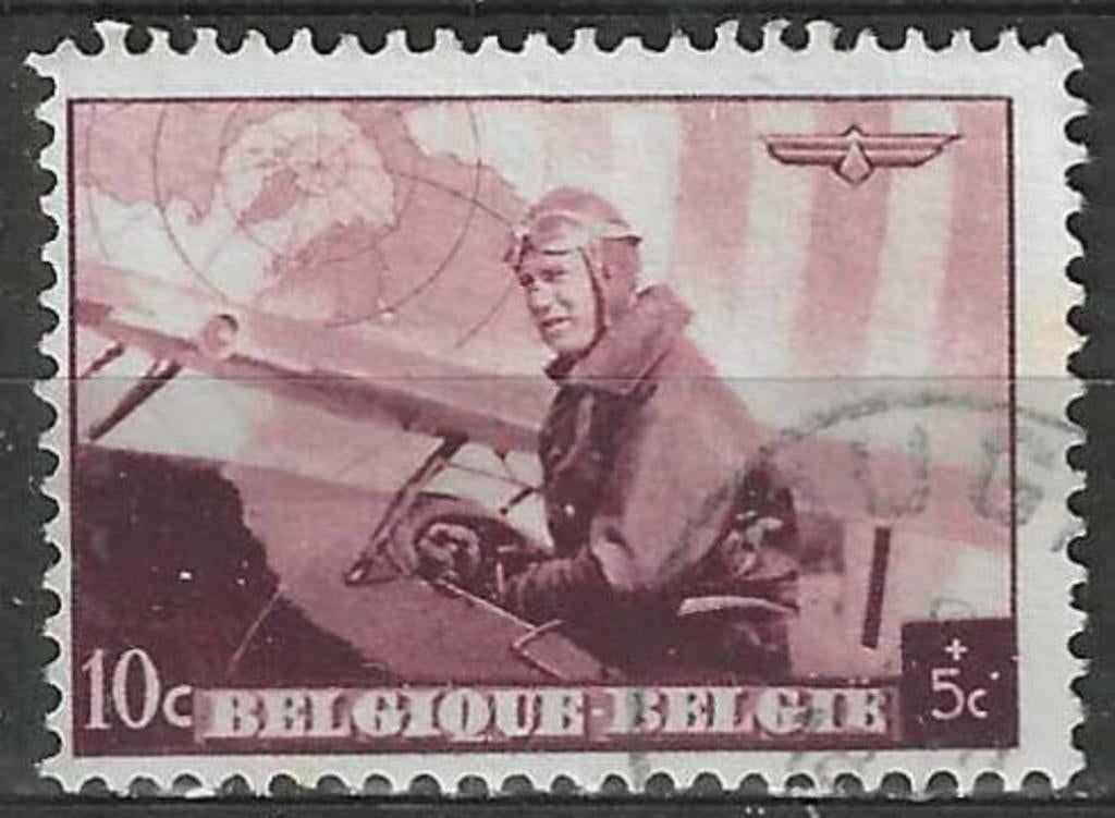 Belgie 1930 - Yvert/OBP 466 - Leopold III - Vliegenier (ST), Verzenden, Gestempeld, Gestempeld, Koninklijk huis