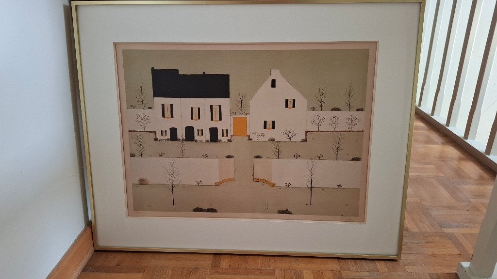 Huisjes  van Gisele Peel, Antiek en Kunst, Ophalen, Schilderij, Handgemaakt