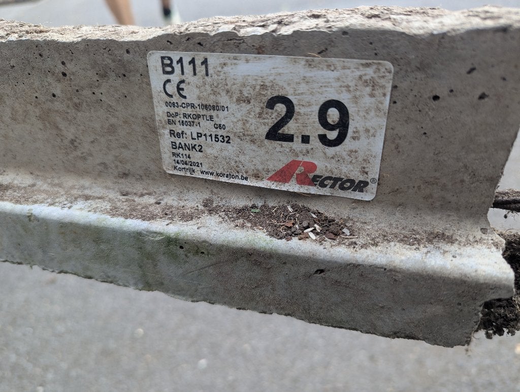 Beton balk 2,9 m nooit gebruikt, Jardin & Terrasse, Poteaux, Poutres & Planches, Enlèvement, Neuf