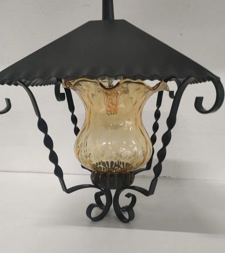 lanterne vintage en fer forgé, Ophalen