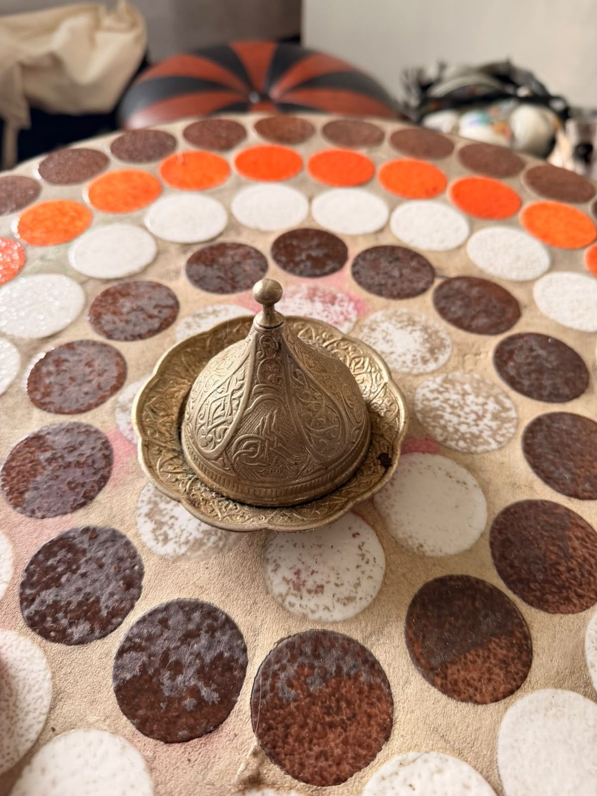 Mini plat à tajine traditionnel en laiton, Enlèvement ou Envoi