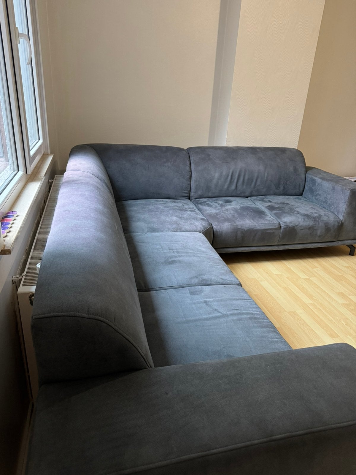 Grote Hoekzetel – Donkergroen – 280 x 250 cm, Enlèvement, Comme neuf, Tissus