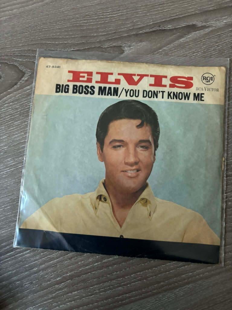 Elvis single Big boss man/. Duitse persing, black label,, Cd's en Dvd's, Vinyl Singles, Gebruikt, 7 inch, Single, Ophalen of Verzenden