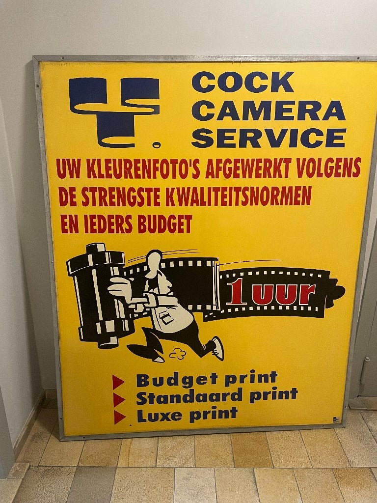 reclamepaneel, Ophalen, Gebruikt, Reclamebord