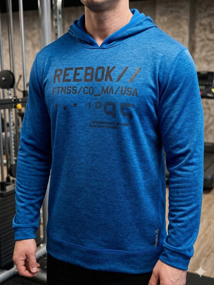 Sweat capuche homme bleu Reebok xl, Kleding | Heren, Truien en Vesten, Blauw, Maat 56/58 (XL), Ophalen of Verzenden, Zo goed als nieuw