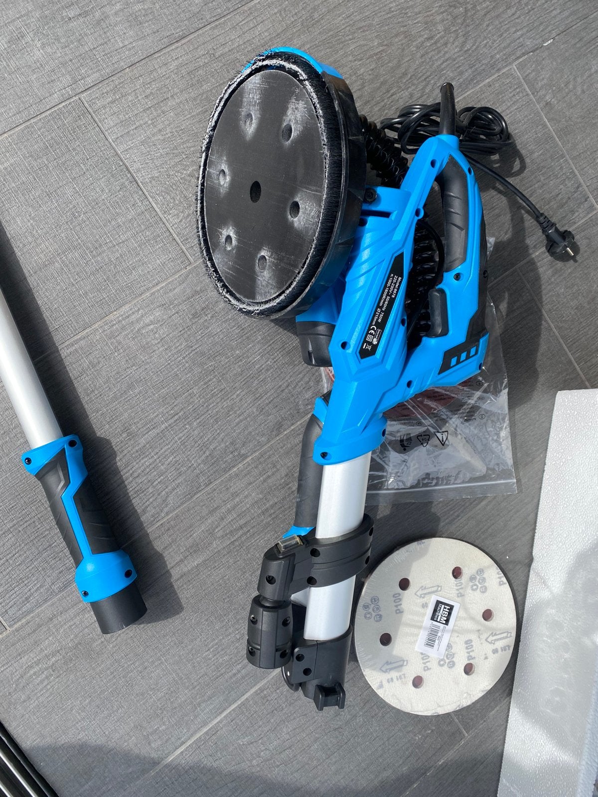 Wand en plafondschuurmachine 750 Watt, Doe-het-zelf en Bouw, Ophalen, Zo goed als nieuw, 600 tot 1200 watt, Excentrische schuurmachine