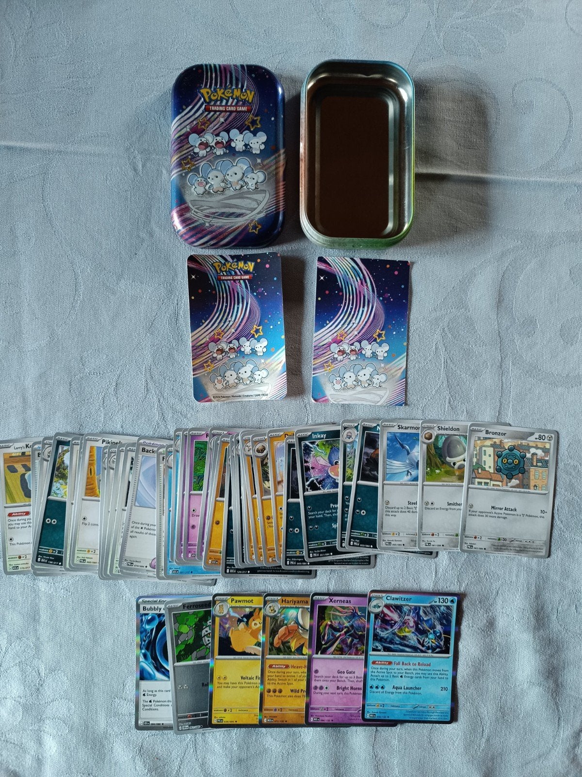 Pokémon mini tin met 45 Engelse kaarten, Enlèvement ou Envoi