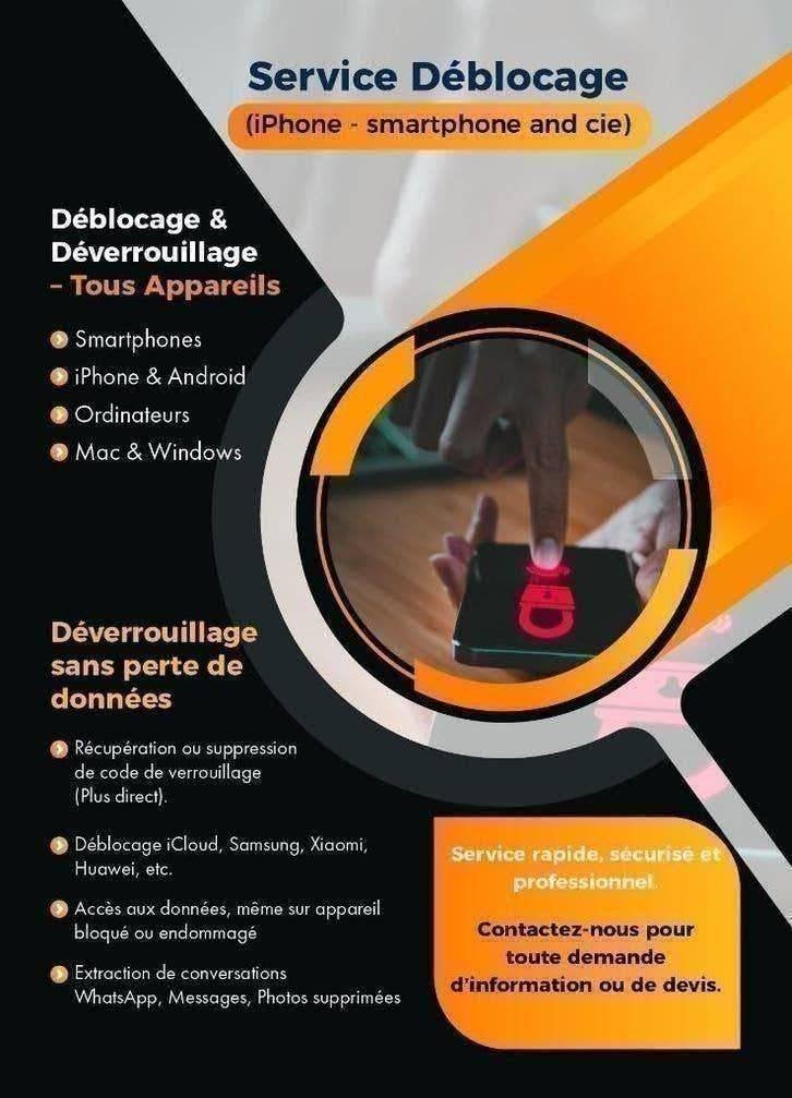 Déblocage Récupération de données Sms whatsapp photo, Enlèvement ou Envoi, Reconditionné