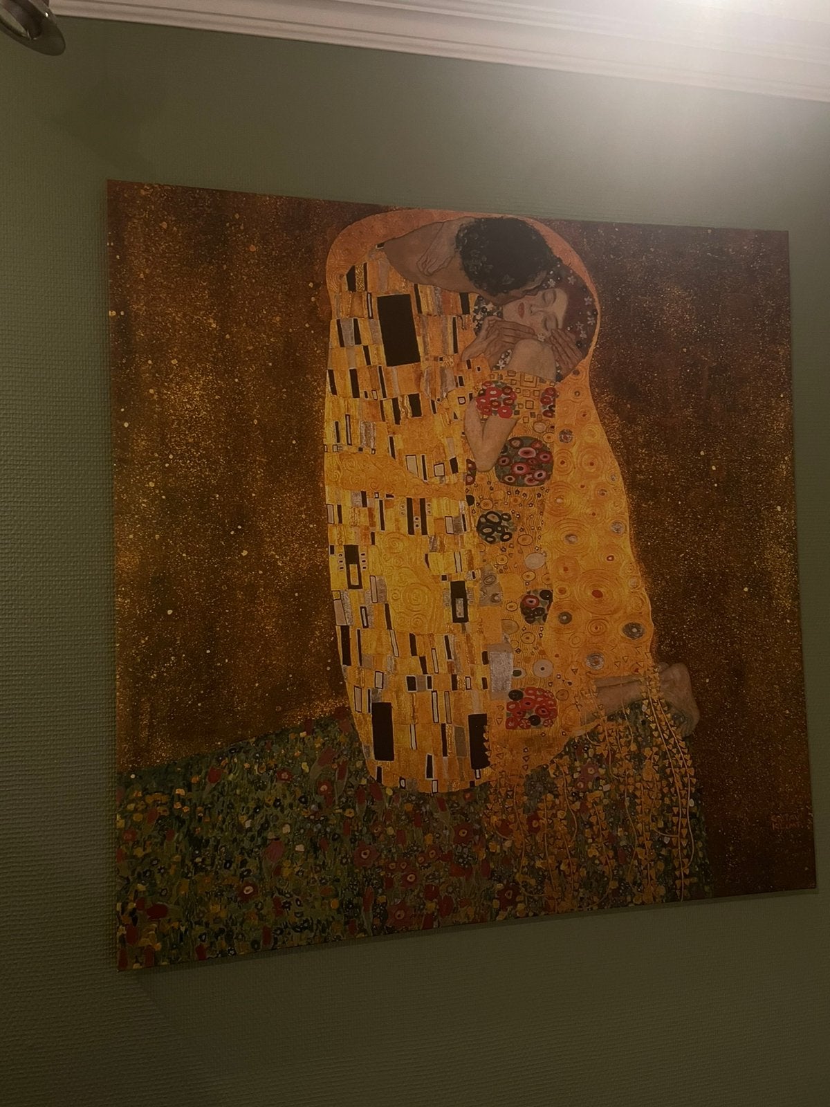 Grand tableau “Le Baiser” de Gustav Klimt, Antiquités & Art, Enlèvement ou Envoi