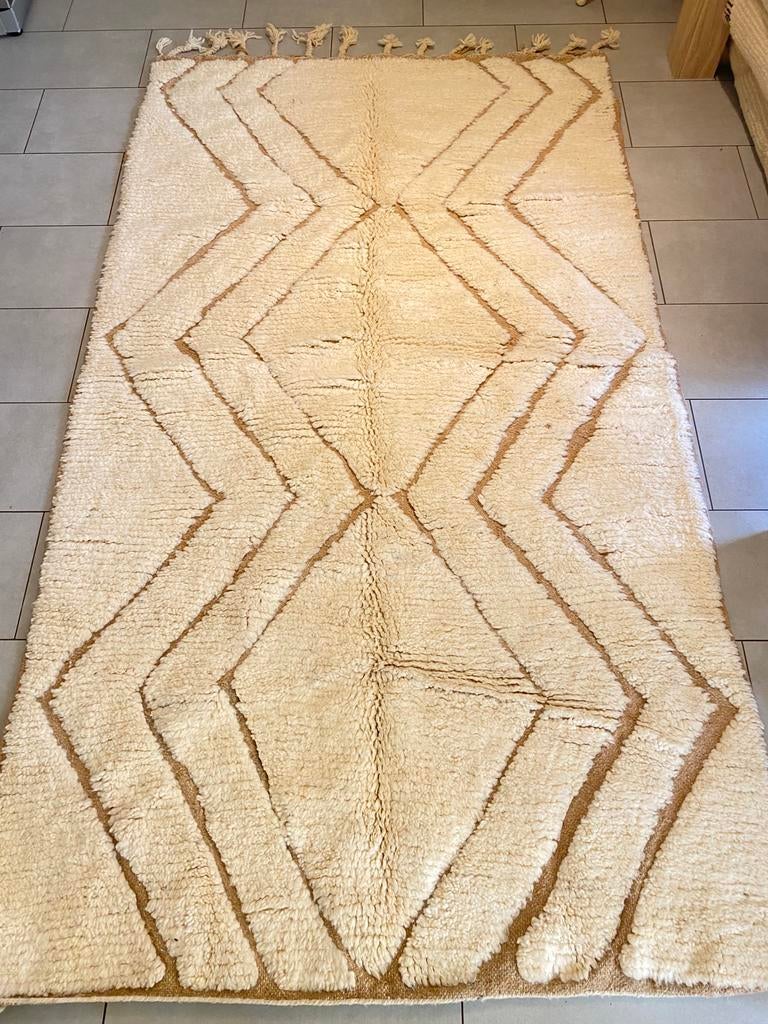 Tapijt, Huis en Inrichting, Ophalen, Nieuw, Bruin, Wol, Handgemaakt, Berber tapijt