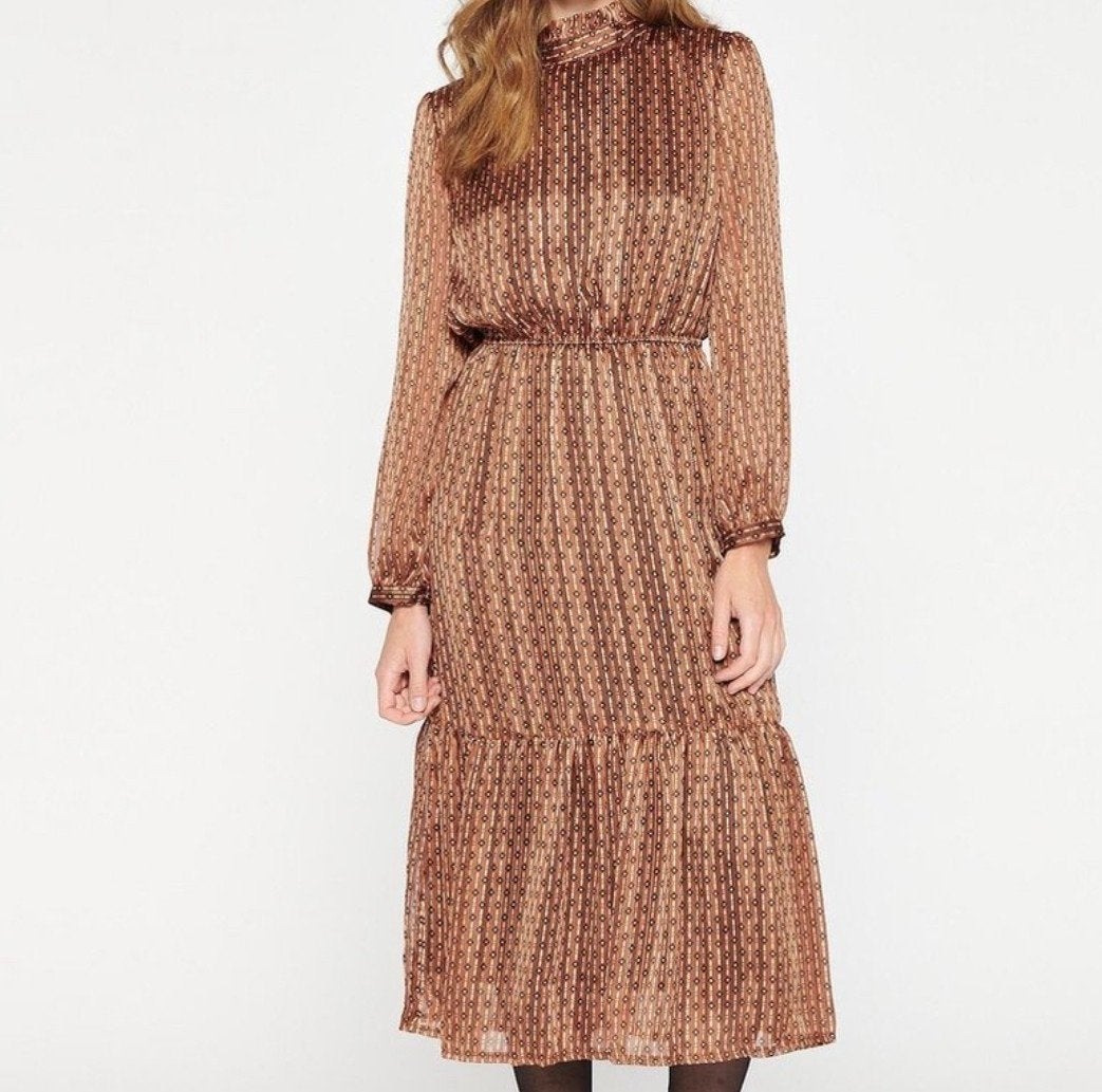 robe longue marron fluide, Taille 42/44 (L), Enlèvement ou Envoi, Lola liza, Comme neuf