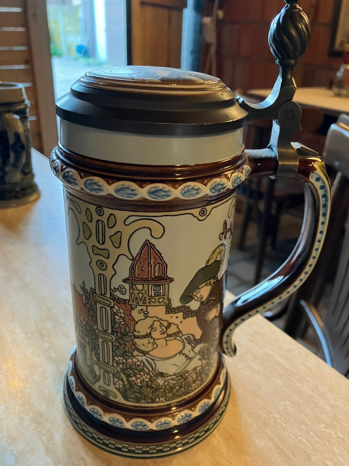 Vintage bierpul “Grimm Brothers”, Antiek en Kunst, Ophalen