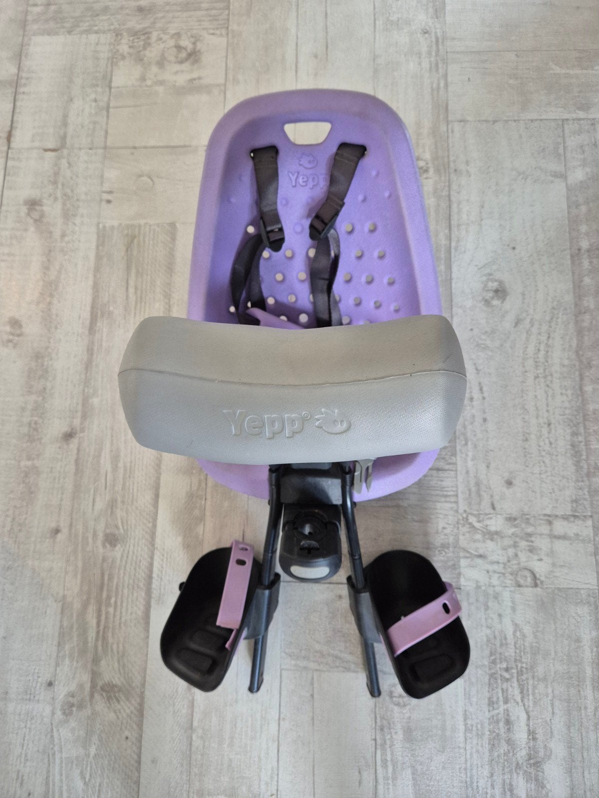 thule yepp mini paars  fietsstoeltje vooraan, Ophalen, Thule Yepp, Gebruikt, Voetsteuntjes