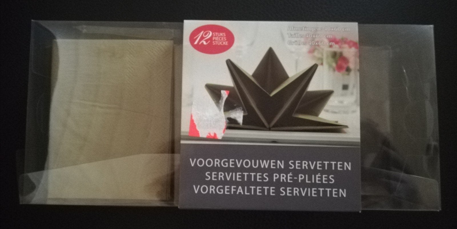 6 serviettes pré-pliées en papier vert, Maison & Meubles, Enlèvement ou Envoi, Dessus de la table