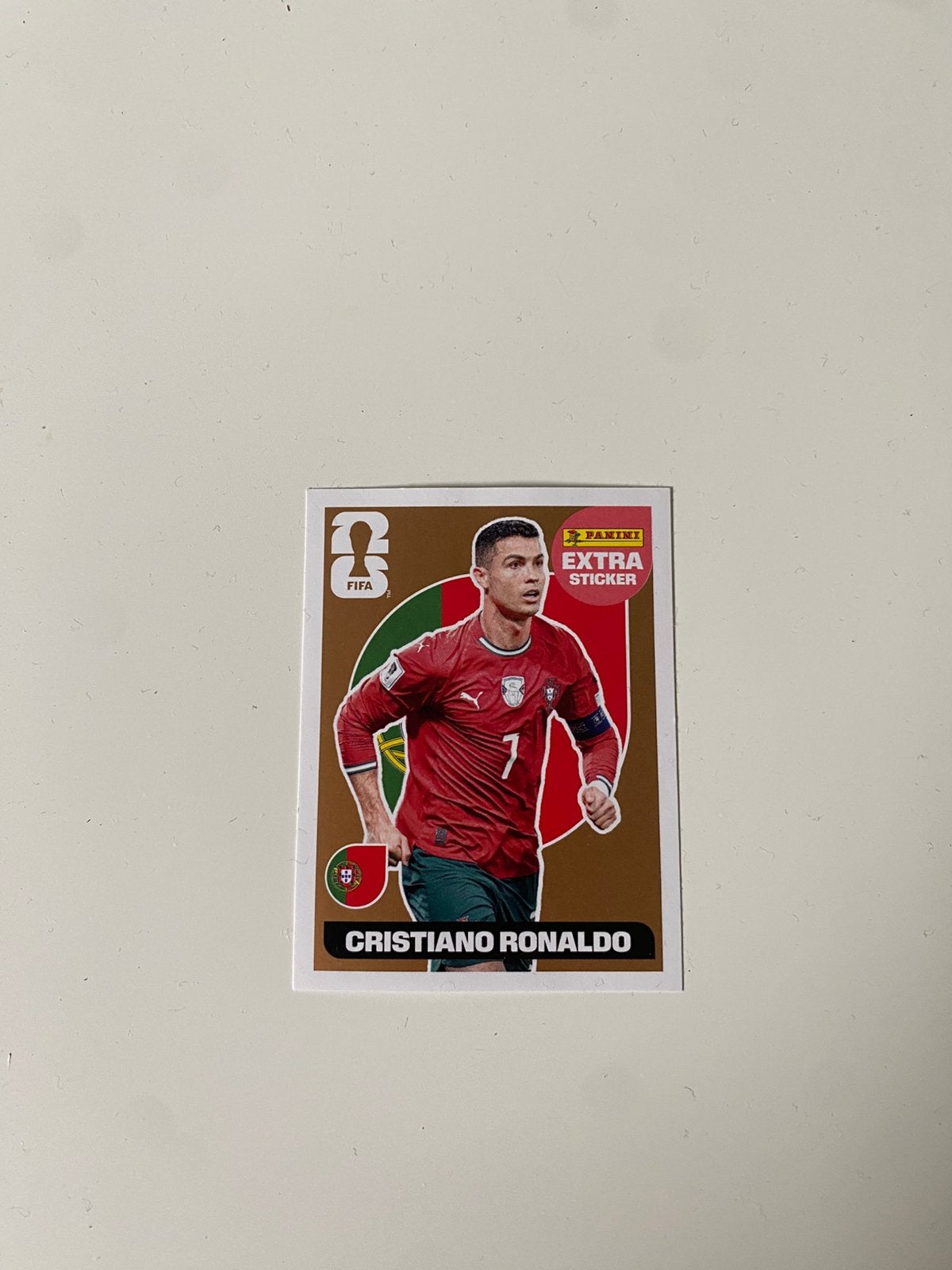 Panini sticker EXTRA Ronaldo bronze, Ophalen, Zo goed als nieuw, Sticker