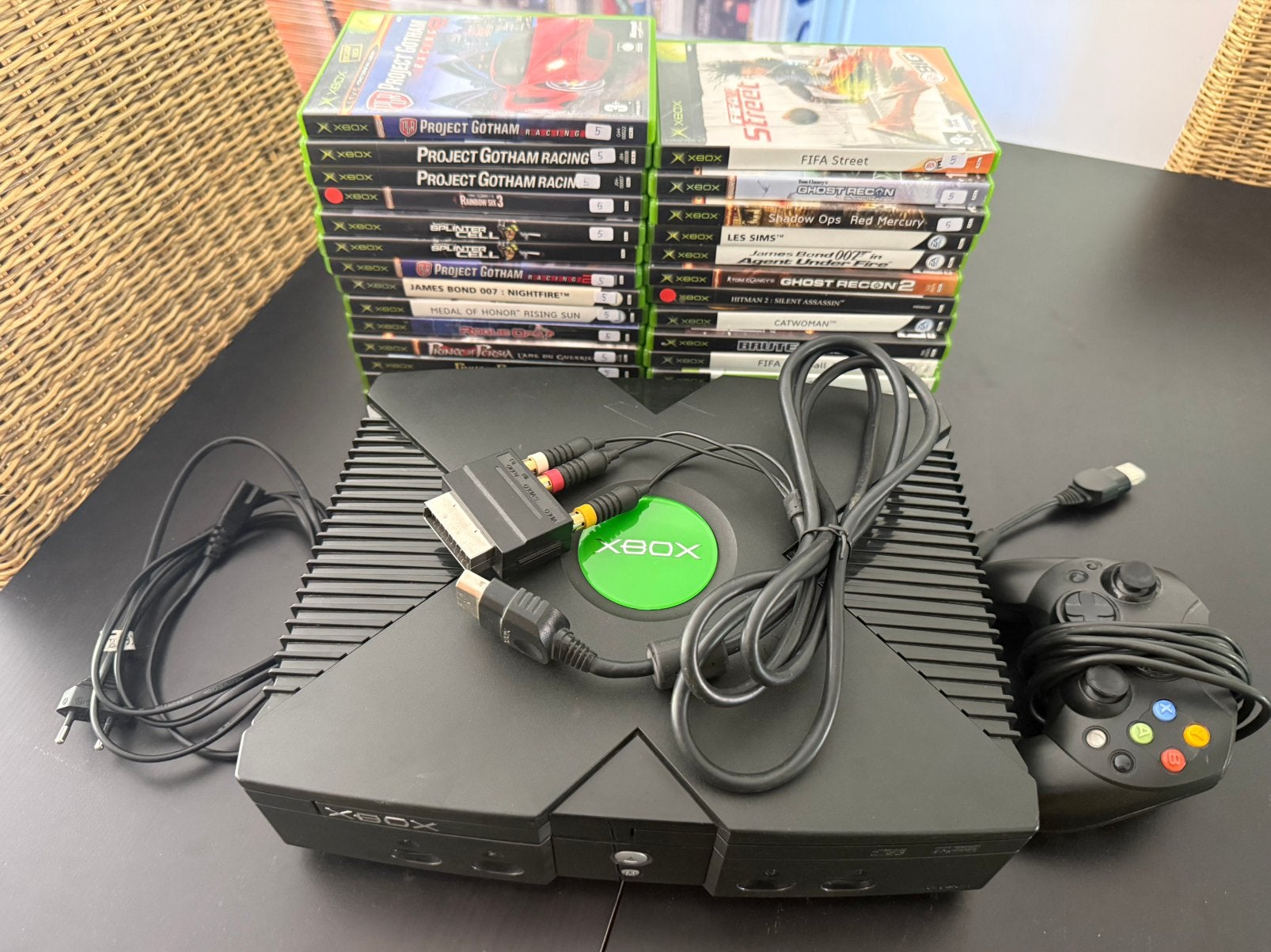 Console XBOX Gen 1 + 27 jeux, Enlèvement ou Envoi, Utilisé, Avec 1 manette, Avec jeux