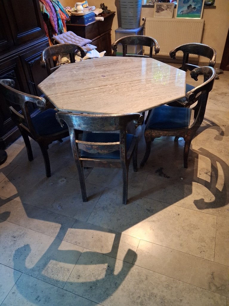 Table de salle à manger, 100 à 150 cm, Cinq personnes ou plus, Rond, 100 à 150 cm