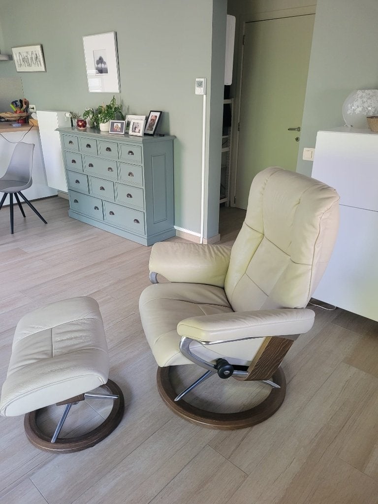 Stressless relaxzetel als nieuw, Ophalen, Zo goed als nieuw, Leer