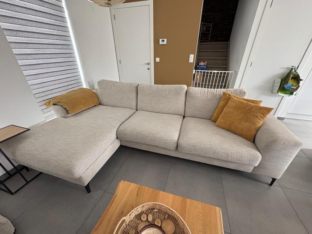 Hoekzetel in zeer goede staat + extra garantie!!, Huis en Inrichting, Zetels | Complete zithoeken, Zo goed als nieuw, Stof, Ophalen