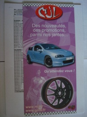 MJL Jantes Brochure Catalogue Prospekt, Envoi, Comme neuf, Opel