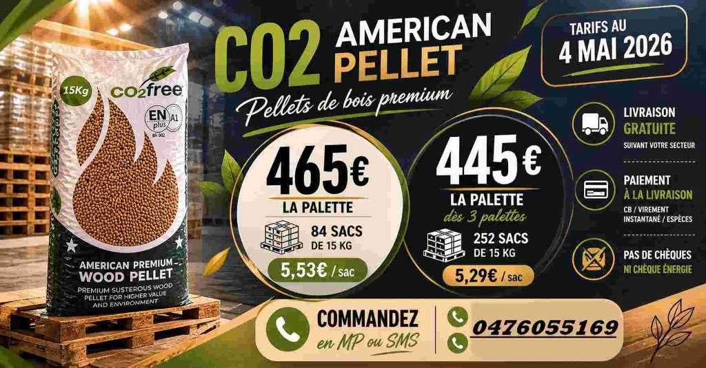 Pellets 100% resineux pari par palettes, 6 m³ ou plus, Envoi, Autres essences de bois