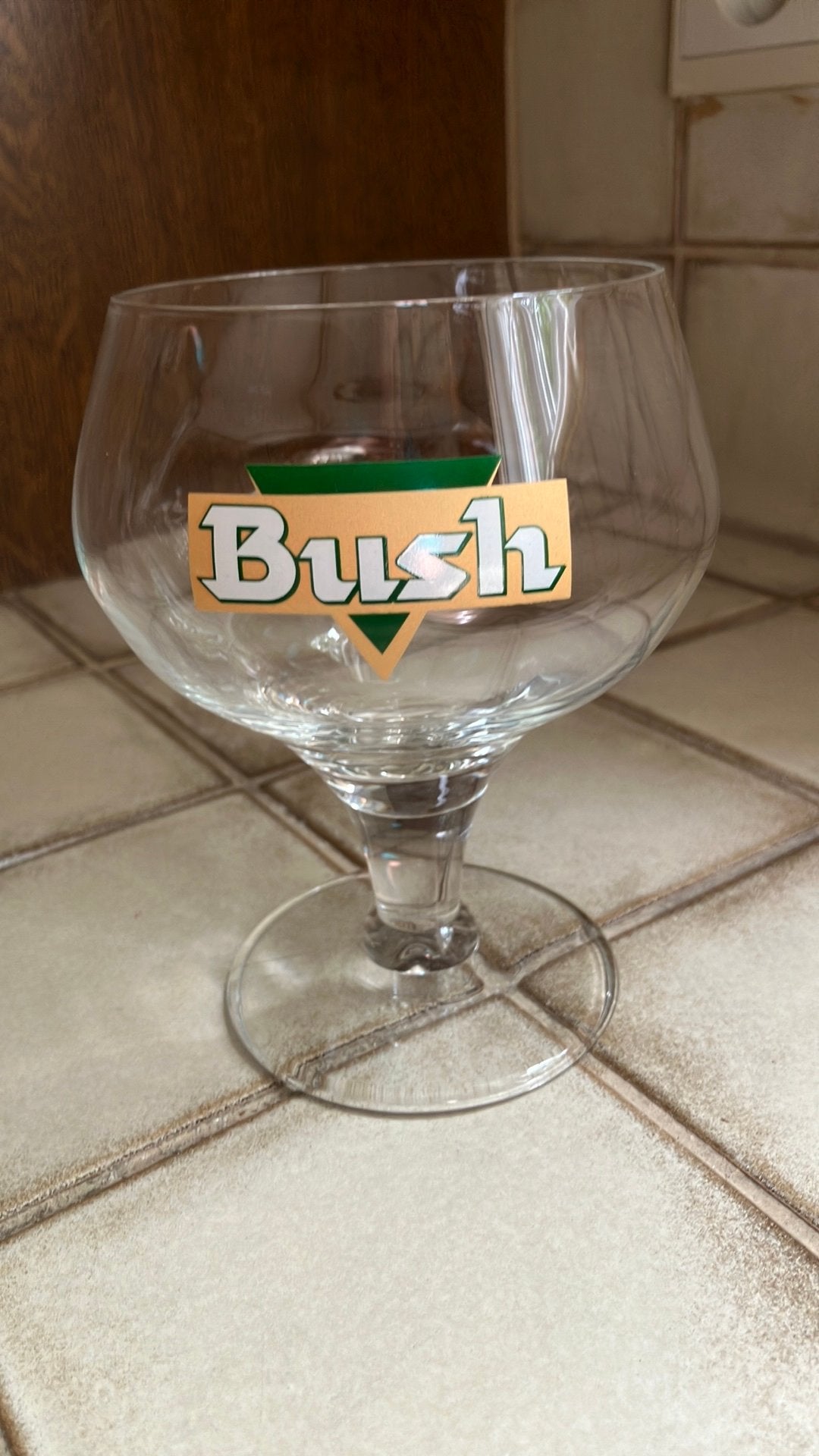 Vintage "Bush" Bierglas  '80/'90 Belgisch Speciaalbier m, Verzamelen, Ophalen of Verzenden, Zo goed als nieuw
