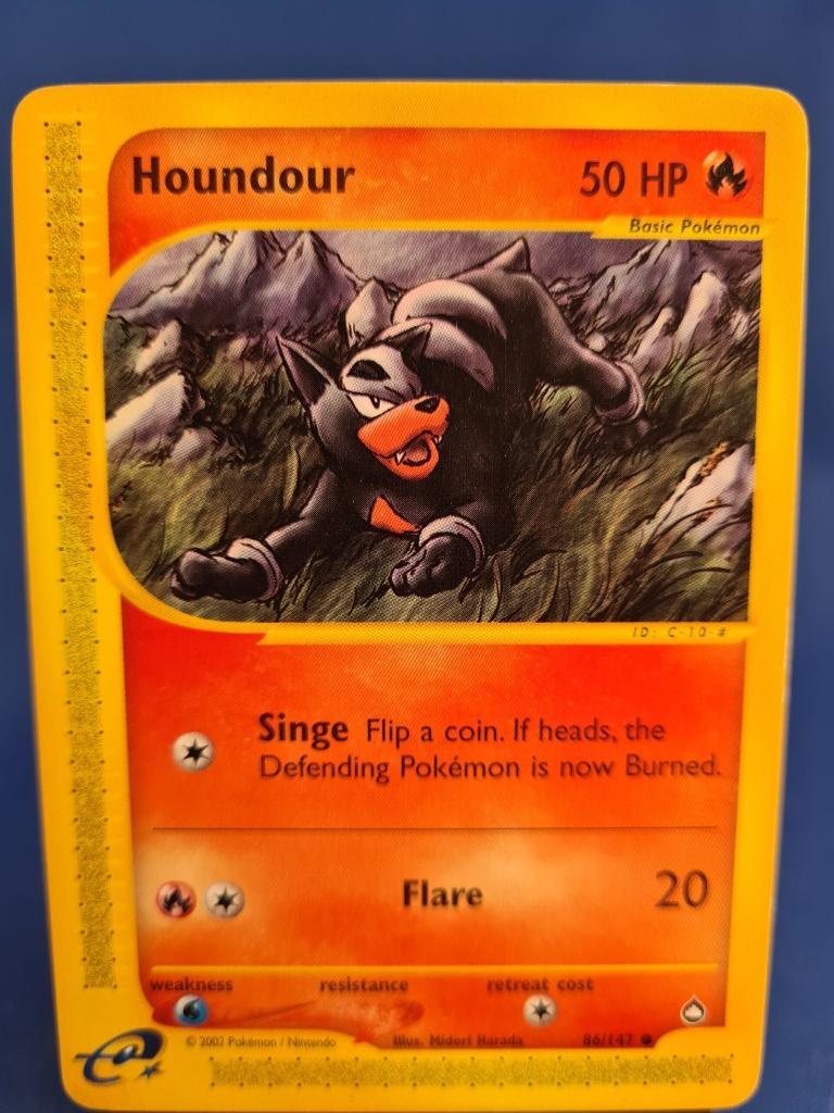 Houndour 86/147 - Aquapolis, Hobby en Vrije tijd, Verzamelkaartspellen | Pokémon, Verzenden, Gebruikt